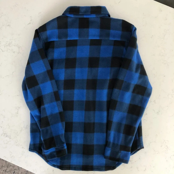 Northern Souvenirs Casual Button Down Polyester Check Jacket Blue Black Sz S NWT - Picture 6 of 12